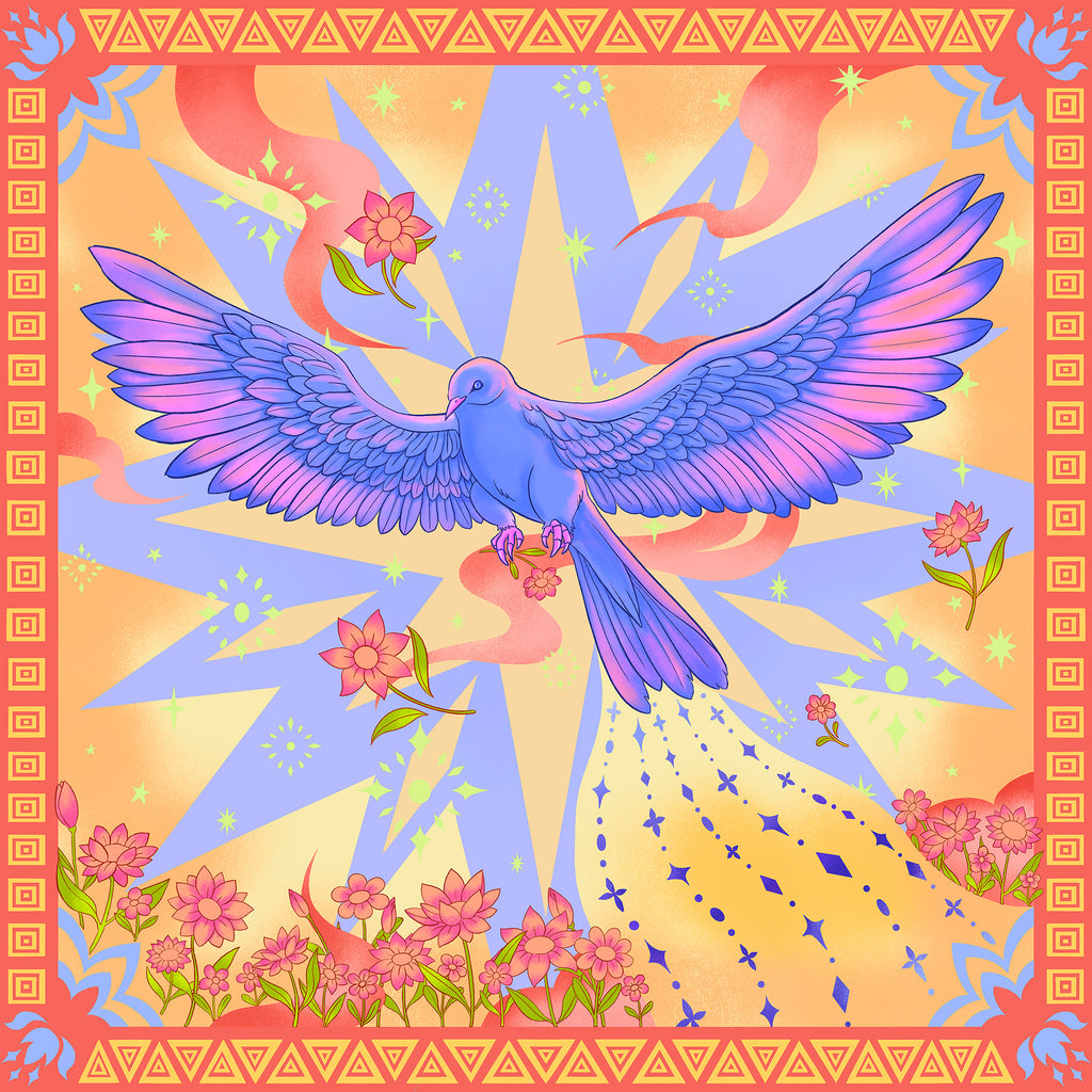 Illustrated Bird Bandana